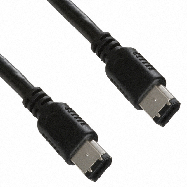 Plug, 6 Position To Plug, 6 Position IEEE1394 Cable Black 5.90' (1.80m)